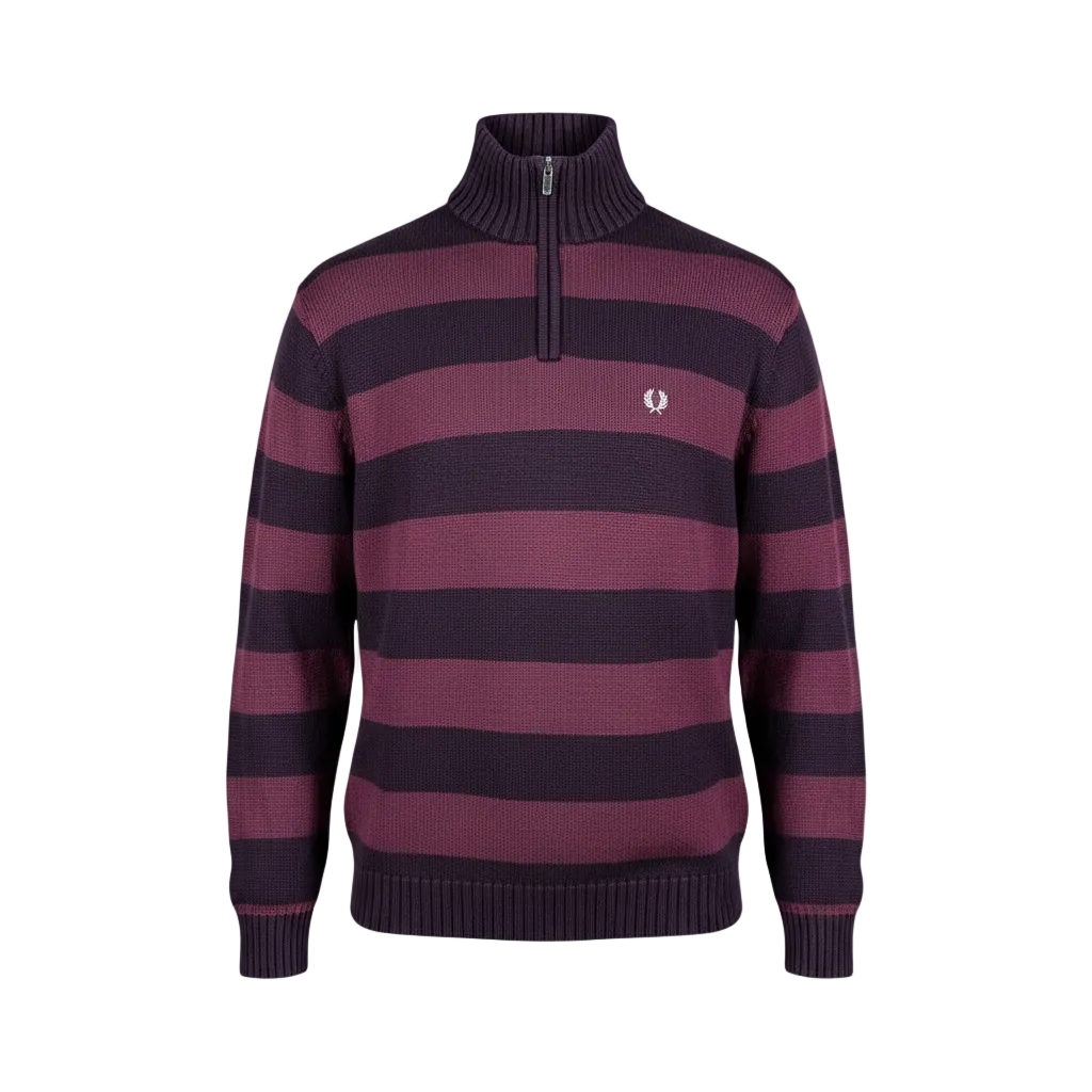 Fred Perry Pullover (lila/dunkelrot) M