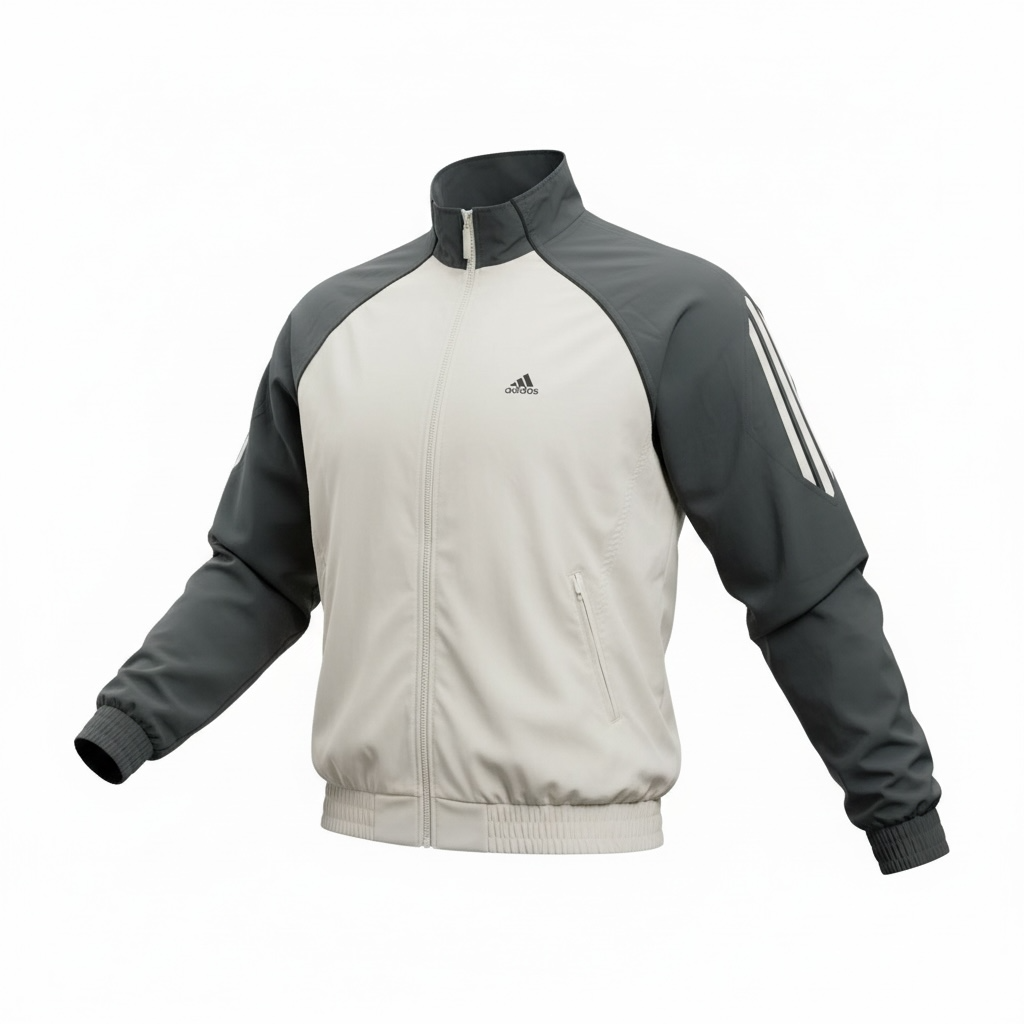 Adidas Trainingsjacke (grau/weiß) L