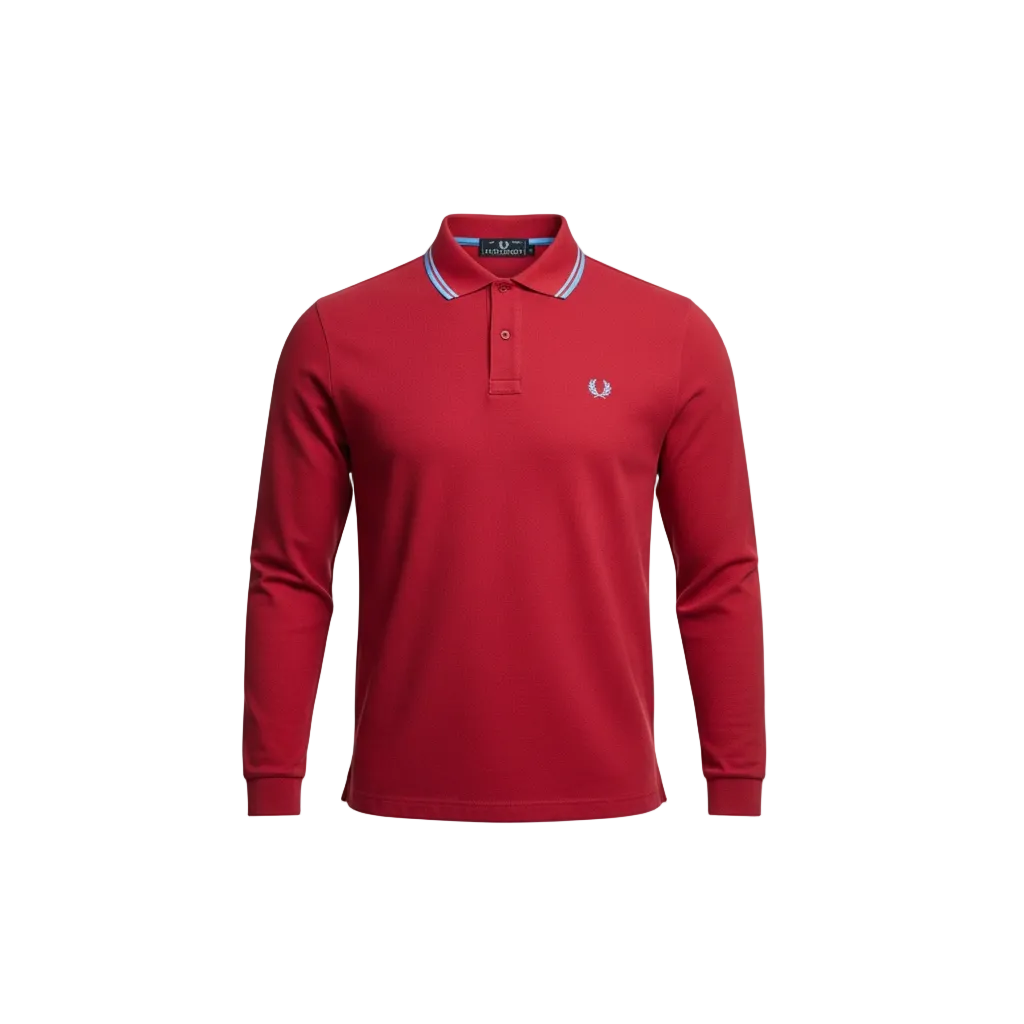 Fred Perry Langarm Polo (rot) L