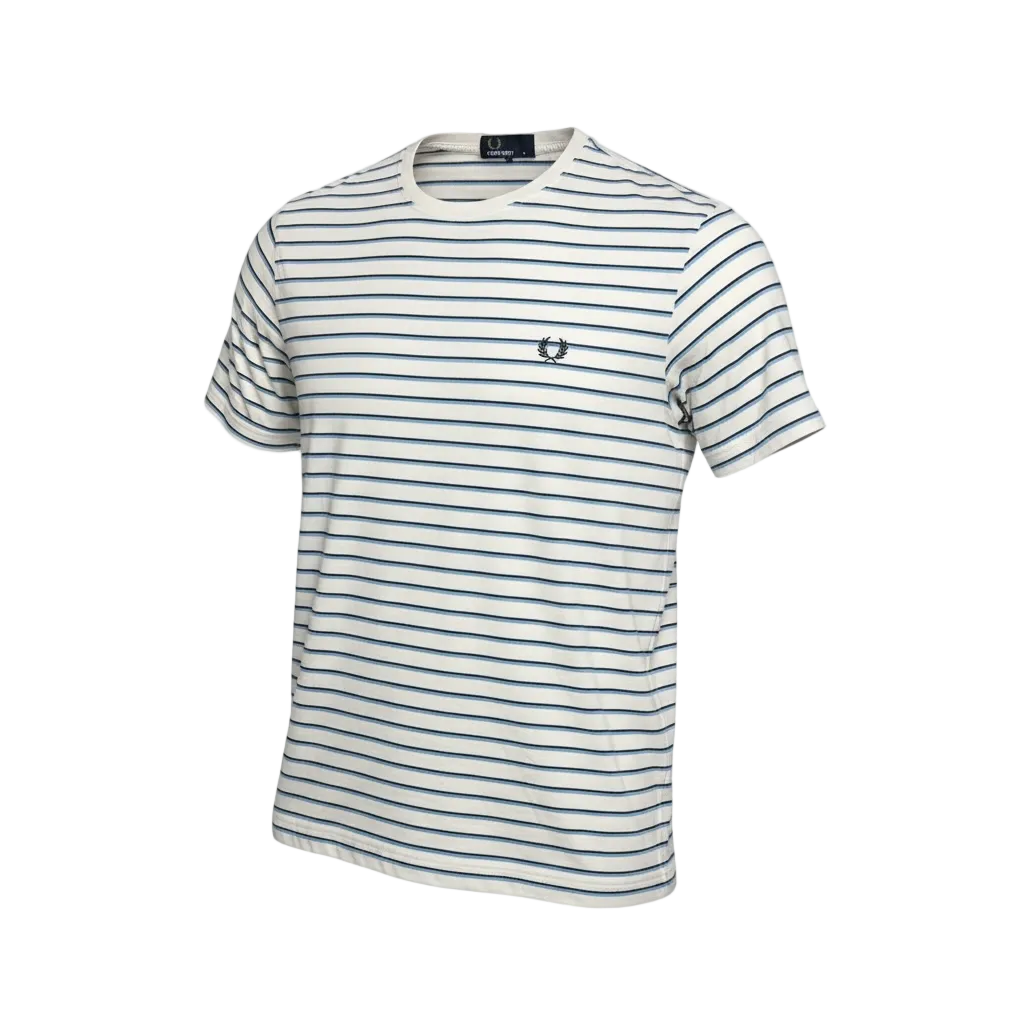 Fred Perry T-Shirt (Blau/weiß) M